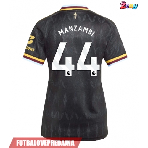 Lacne Ženy Futbalové dres Aston Villa Johan Manzambi #44 2026-27 Krátky Rukáv - Preč